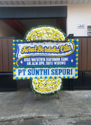 Papan Bunga Duka di Tegalwaru